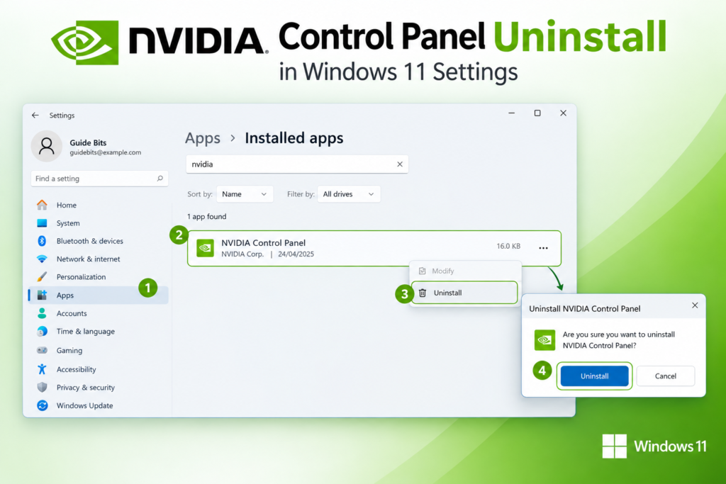 Reinstall NVIDIA Control Panel App from Microsoft Store