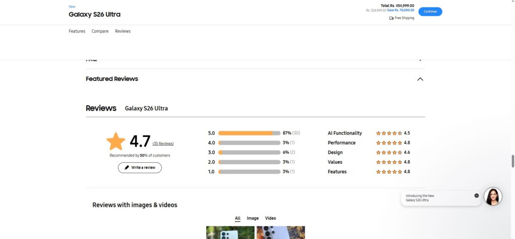 Reviews on https://www.samsung.com/pk/smartphones/galaxy-s26-ultra/buy/